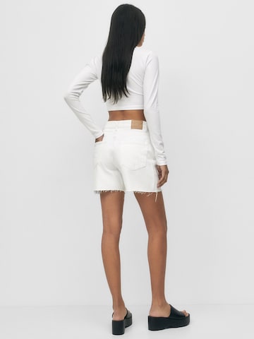 Regular Jean Pull&Bear en blanc