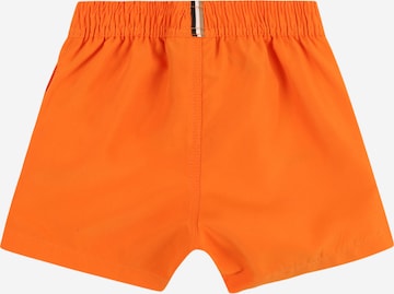 BOSS Kidswear Kratke kopalne hlače | oranžna barva
