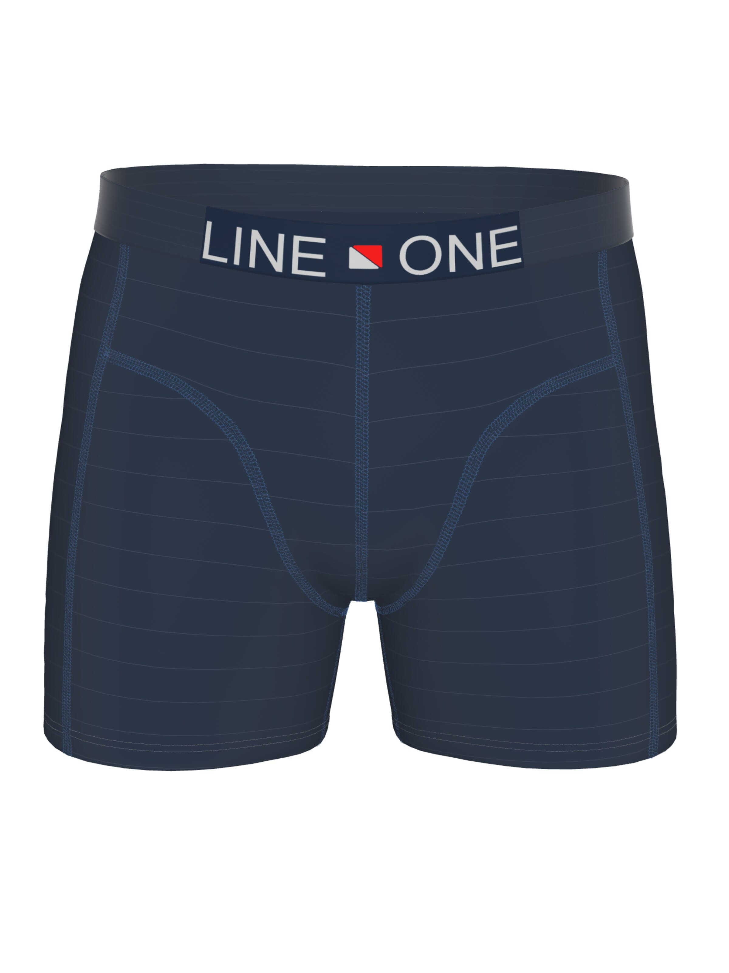 Line One Boxershorts 'Herren Boxershorts aus Baumwolle' in Blauw: voorkant