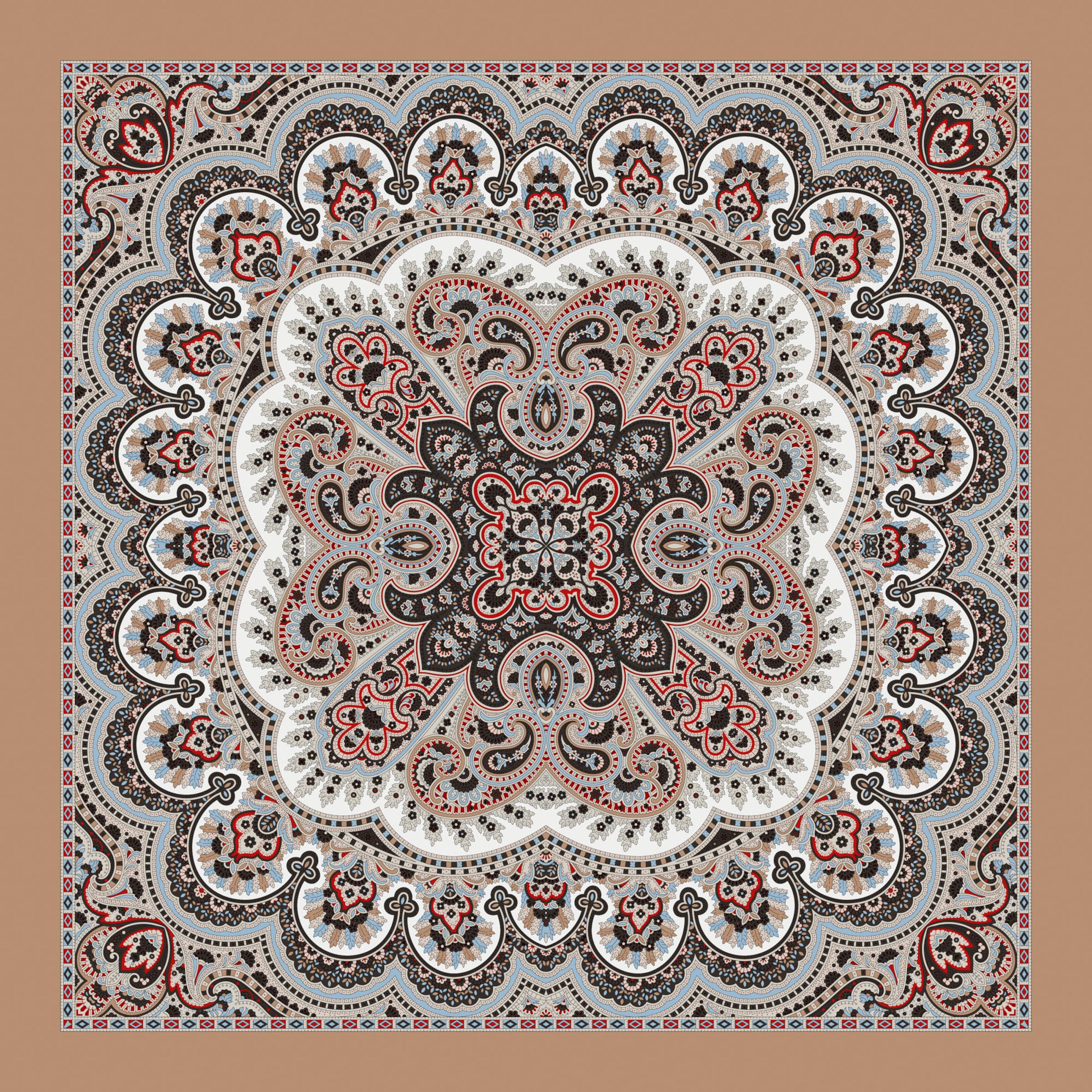 Roeckl Wrap 'YOUNG PAISLEY NICKY' in Grey: front