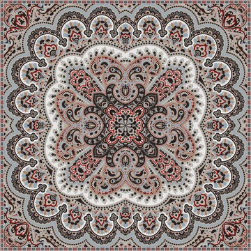 Roeckl Wrap 'YOUNG PAISLEY NICKY' in Grey: front