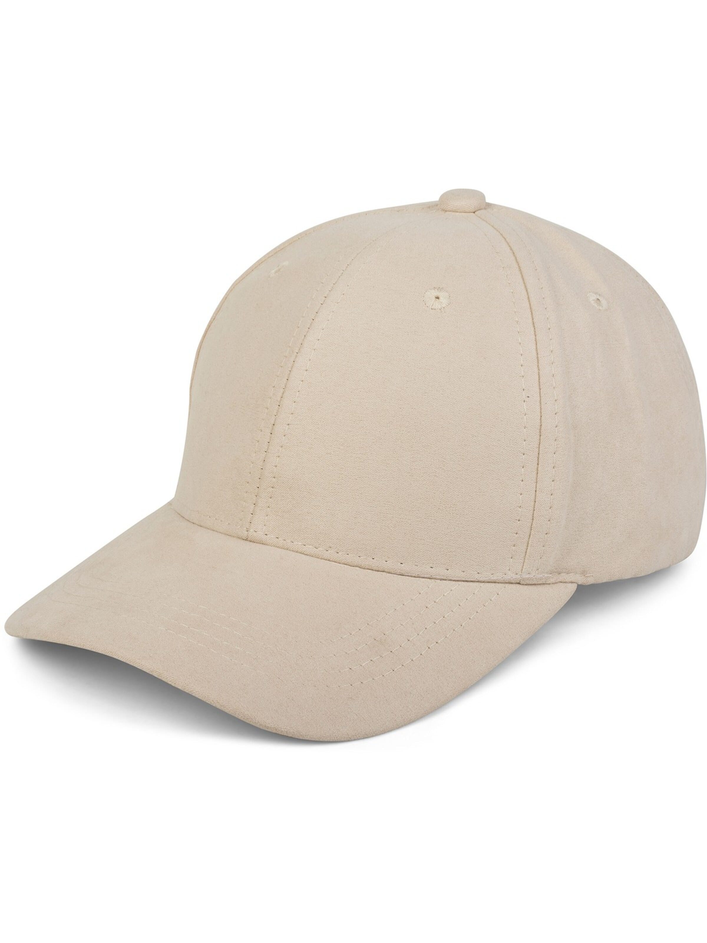 styleBREAKER Cap 'Cap in Wildleder Optik' in Beige: front
