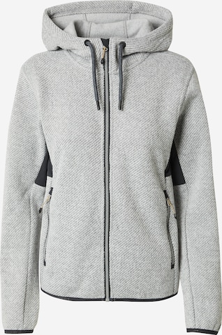 ICEPEAK Athletic Fleece Jacket 'MATTAWA' in Grey: front