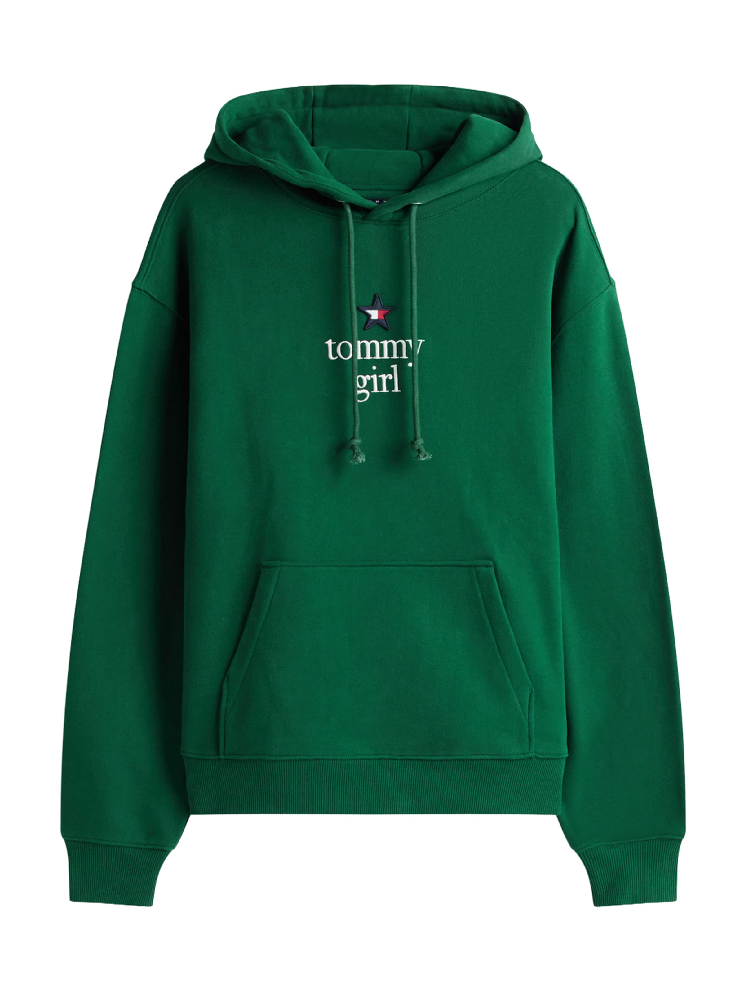 Tommy Jeans Μπλούζα φούτερ σε σκούρο πράσινο / λευκό, Άποψη προϊόντος