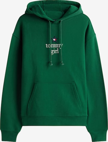 Sweat-shirt Tommy Jeans en vert : devant