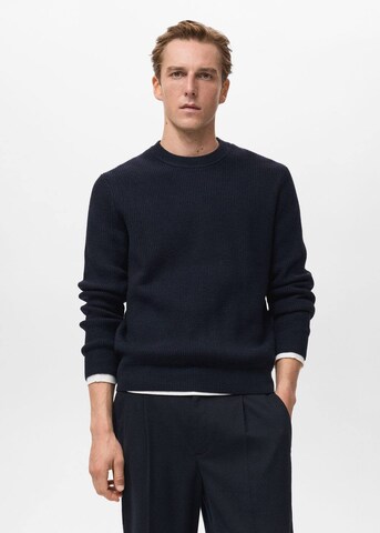 MANGO MAN Sweater 'Parky' in Blue: front