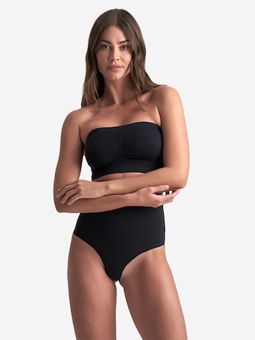 Bye Bra Shapingslip 'Soft Touch Seamless High Waist Thong' in Schwarz