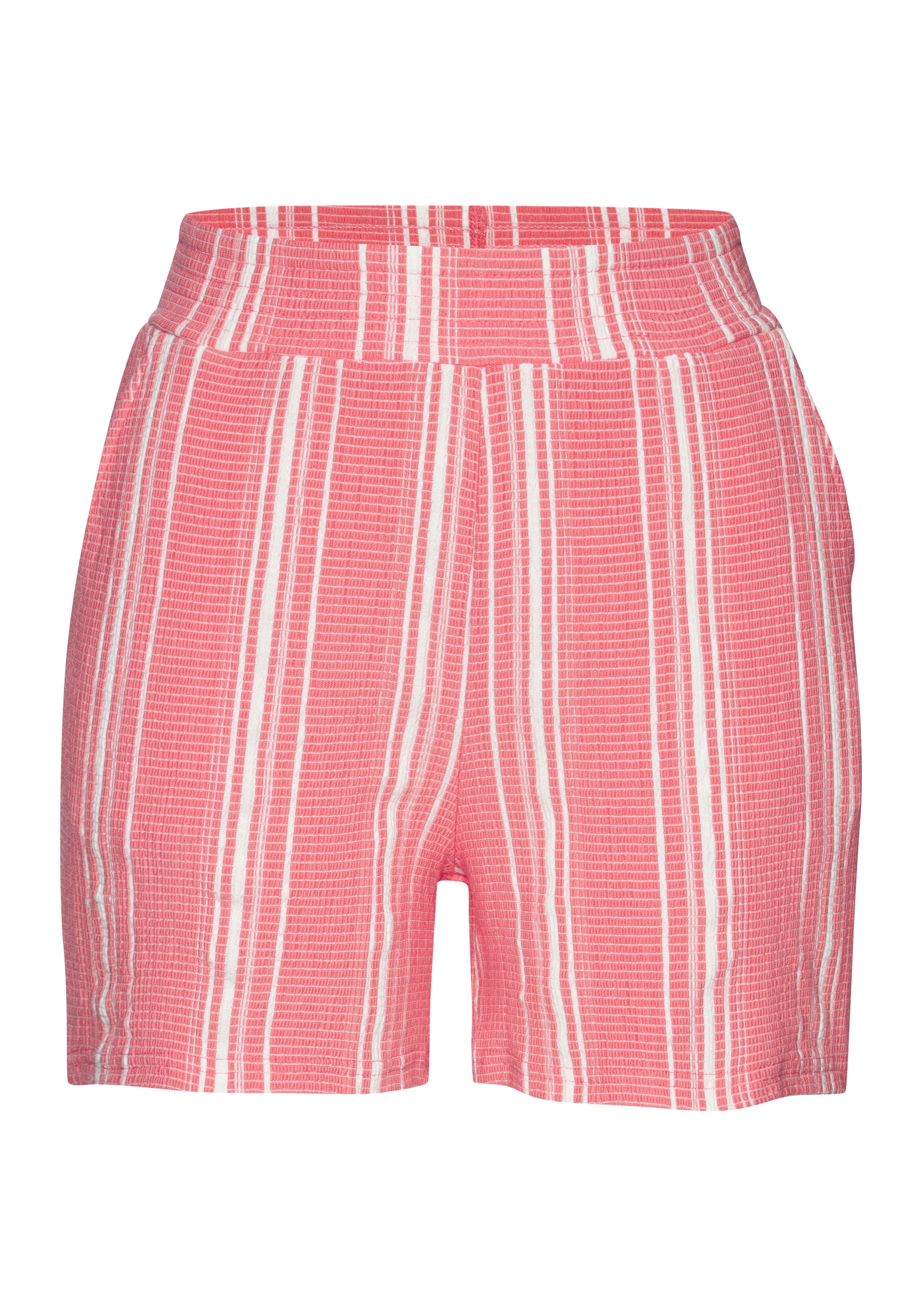 LASCANA Shorts in 34 in hellbeige / melone, Produktansicht
