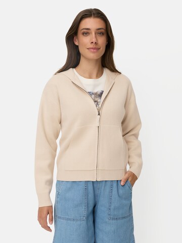 CAMEL ACTIVE Strickjacke mit Kapuze in Beige: Vorderseite