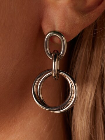 Boucles d'oreilles Lucardi en argent : devant