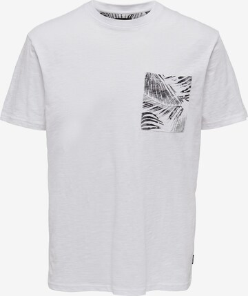 T-Shirt 'Perry' Only & Sons en blanc : devant