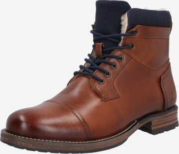 ABOUT YOU Veterboots 'Finn' in Bruin: voorkant