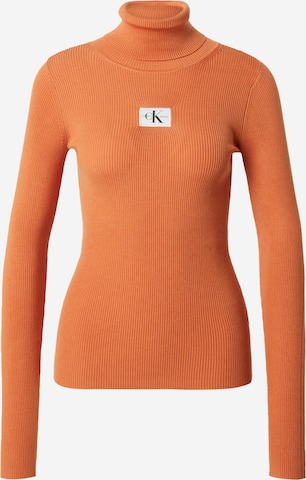 Calvin Klein Jeans Пуловер в оранжево: отпред