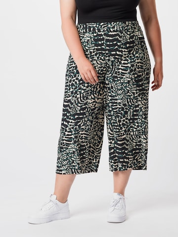 Wide leg Pantaloni de la Tom Tailor Women + pe negru: față