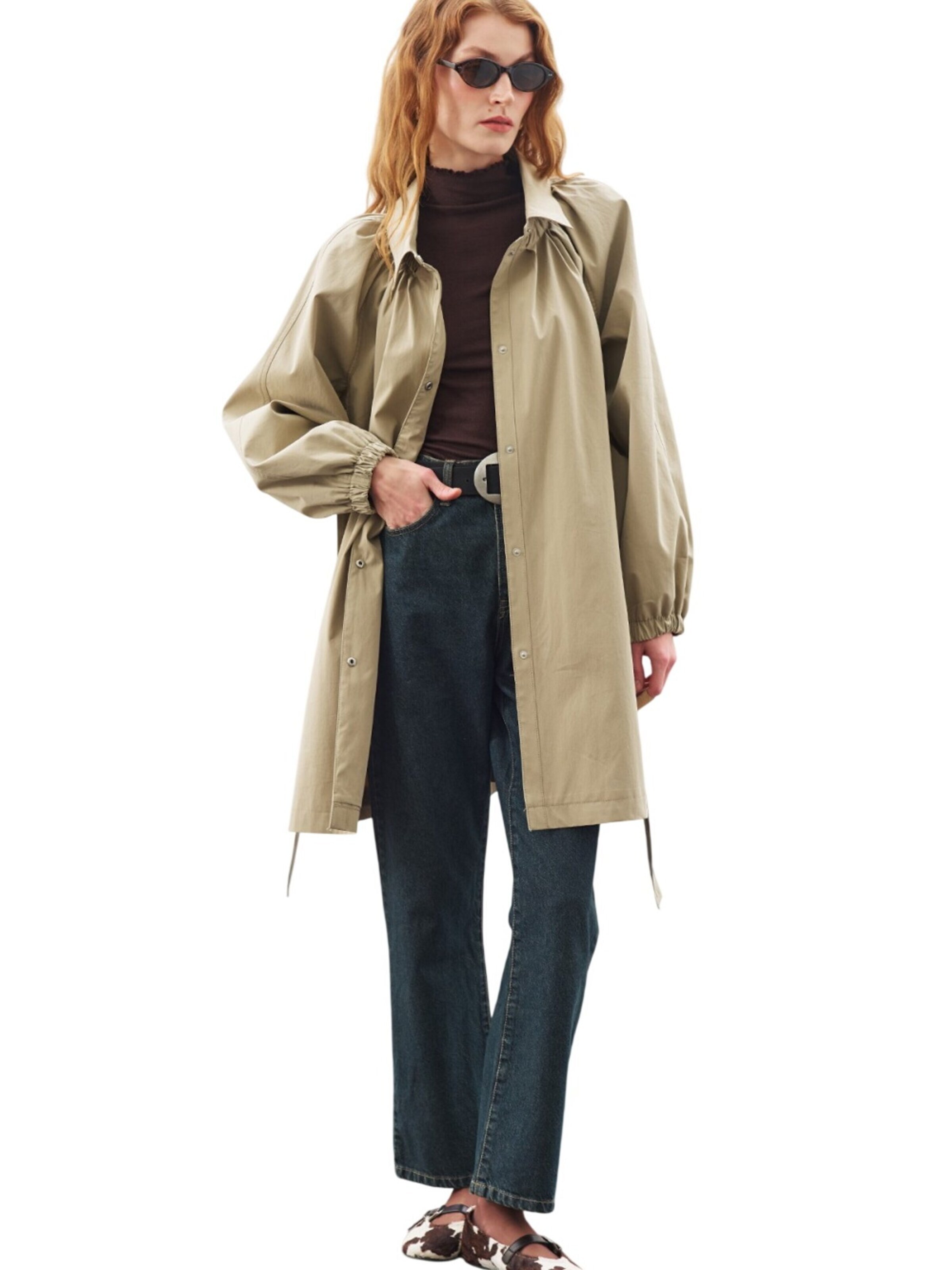 MANUKA Winterjacke‌‌ in S-M in khaki, Produktansicht