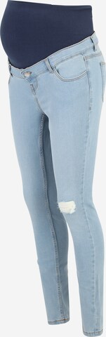 Vero Moda Maternity Skinny Jeans 'VMMZiv' in Blauw: voorkant