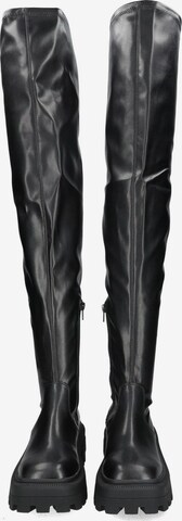 BUFFALO Over the Knee Boots in Black