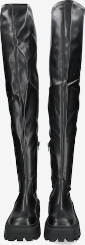 BUFFALO Over the Knee Boots in Black