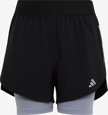 ADIDAS SPORTSWEAR Regular Workout Pants 'Two-In-One Aeroready ' in Black: front