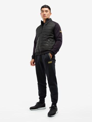 Barbour International Zip-Up Hoodie in Black