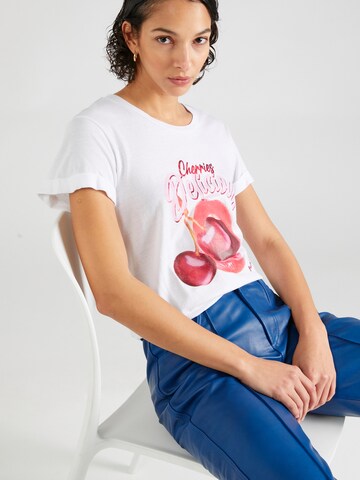 T-shirt 'DELICIOUS' GUESS en blanc : devant