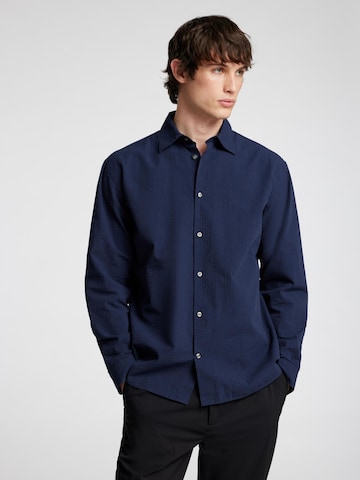 SELECTED HOMME Regular fit Overhemd 'Seersucker' in Blauw