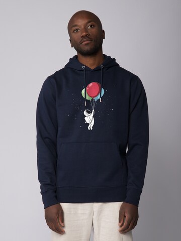 Watapparel Sweatshirt ' Little Balloon Astronaut ' in Blue: front