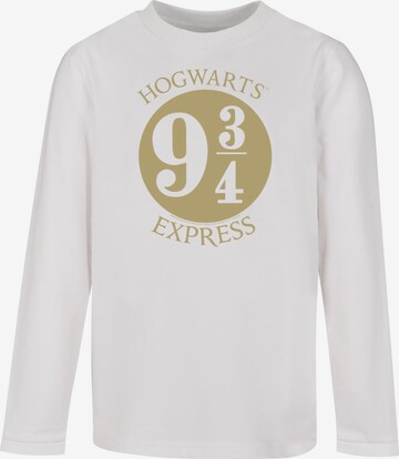 ABSOLUTE CULT Shirt 'Harry Potter- Platform Chibi Gold Foil' in White: front