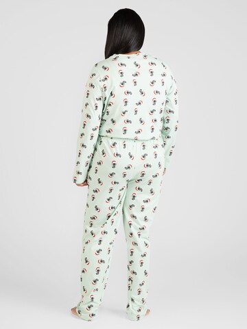 PIECES Curve Pajama 'FREYA' in Green