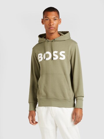 BOSS Sweatshirt 'Webasic' in Green: front