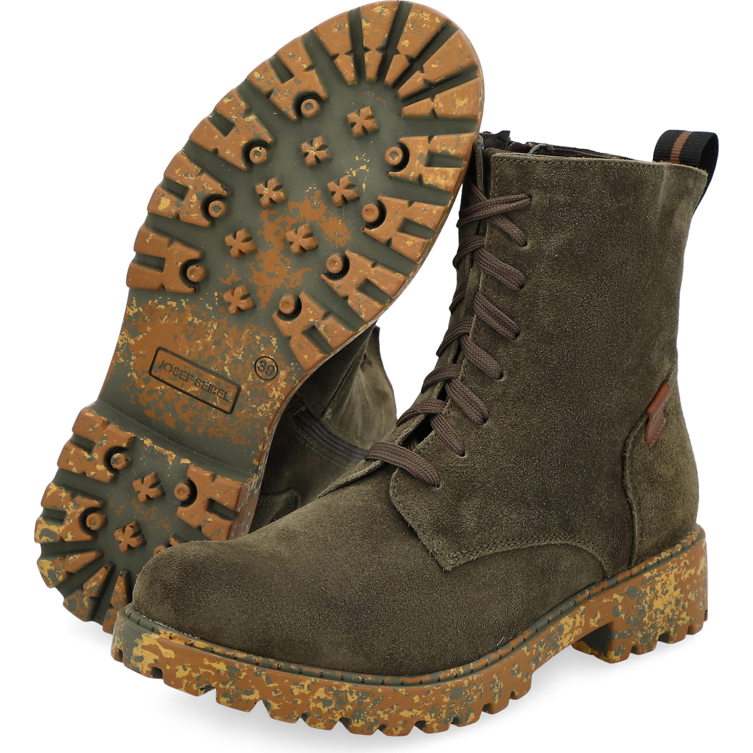 JOSEF SEIBEL Schnürstiefelette 'Marta 02' in Grün