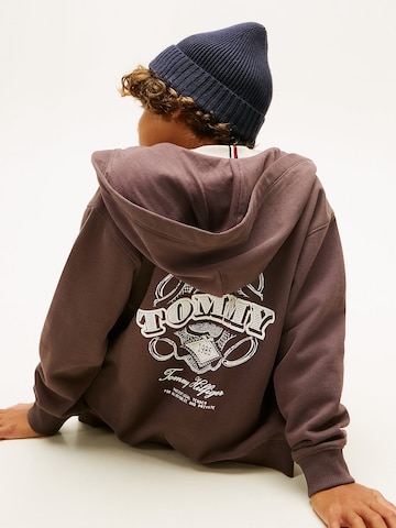 TOMMY HILFIGER Sweatjacke in Braun
