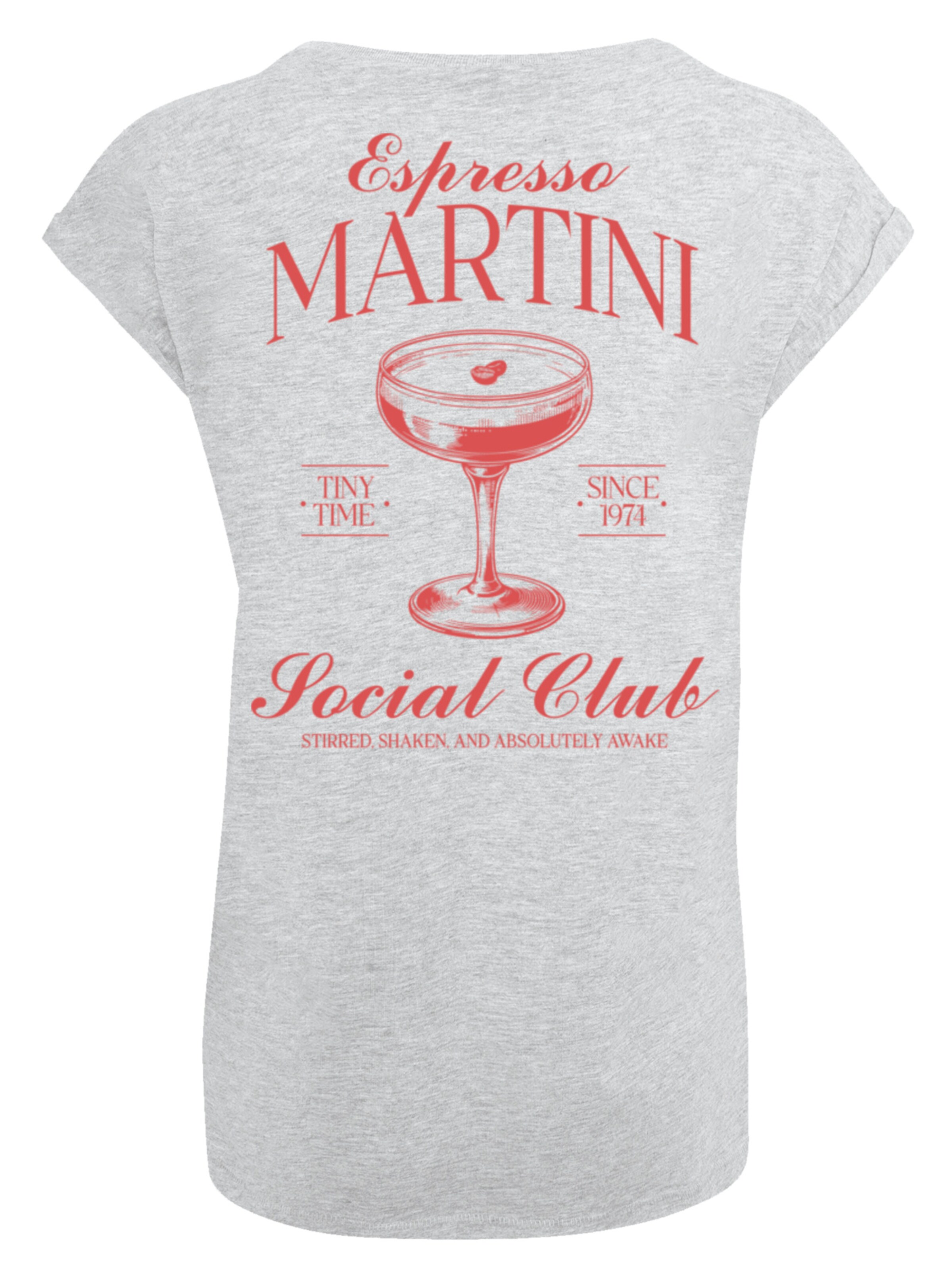 F4NT4STIC Shirt 'Espresso Martini Social Club' in Grijs