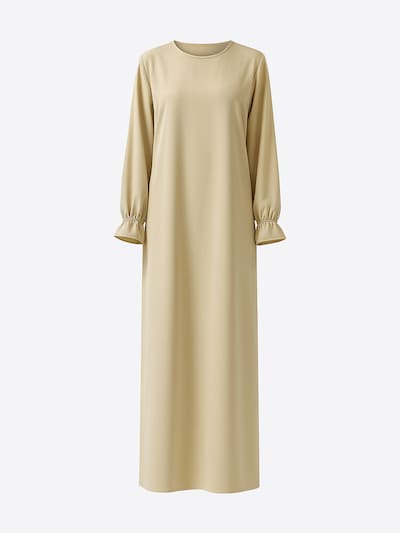 Elara Robe en beige, Vue avec produit