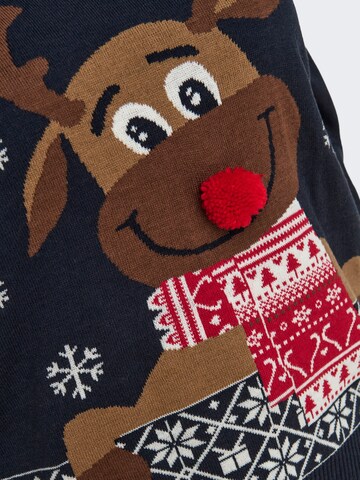 ONLY Carmakoma Sweater 'CARXmas' in Blue
