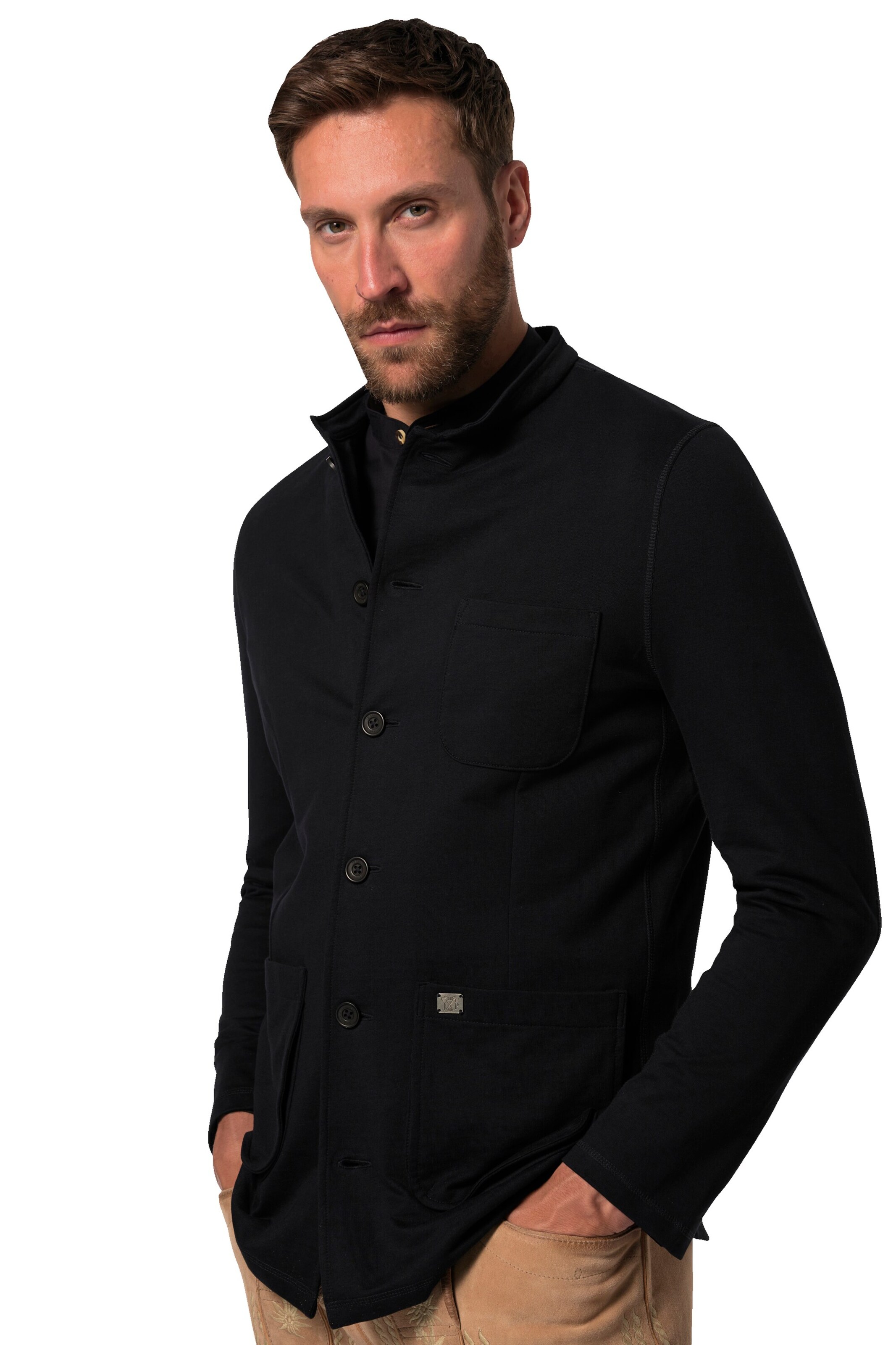 JP1880 Between-season jacket in Black: front