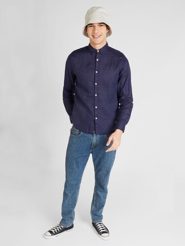 SCOTCH & SODA Regular fit Button Up Shirt in Blue