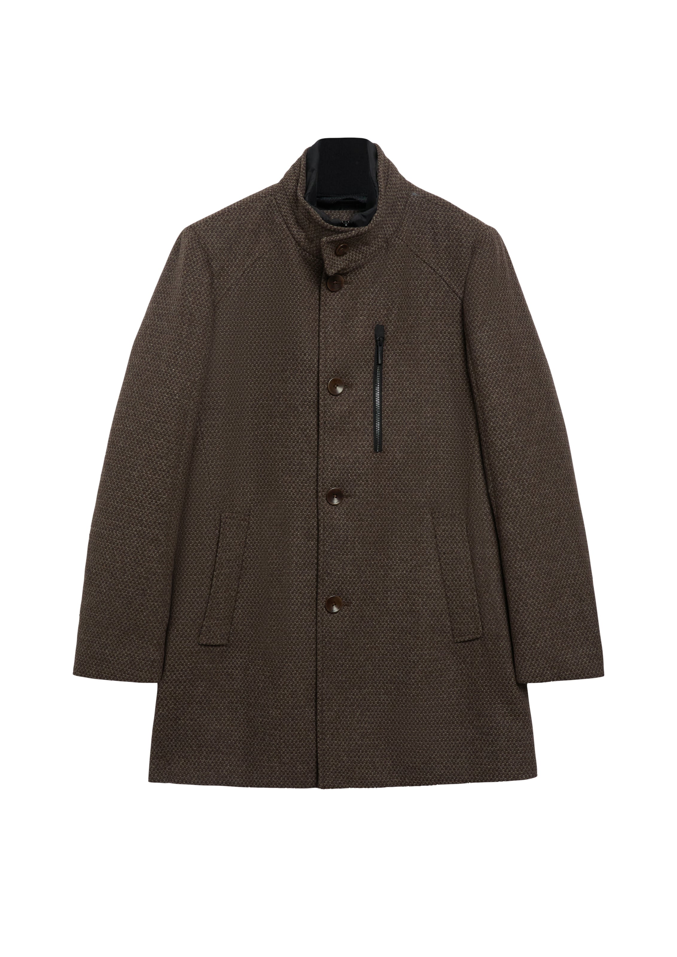 s.Oliver Between-Seasons Coat in Brown: front