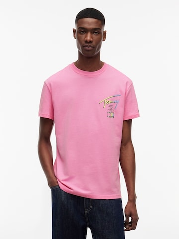 Tommy Jeans Bluser & t-shirts 'CITY SIGN' i pink: forside