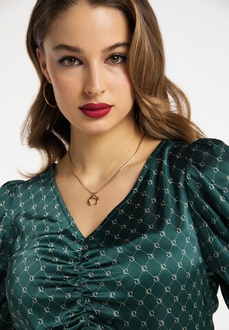 Camicia da donna di faina in verde