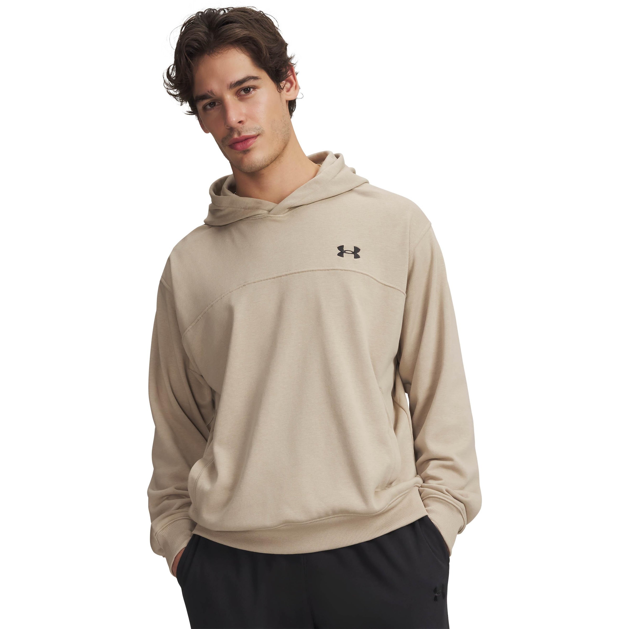 UNDER ARMOUR Sports sweatshirt 'Rival' in Brown: front