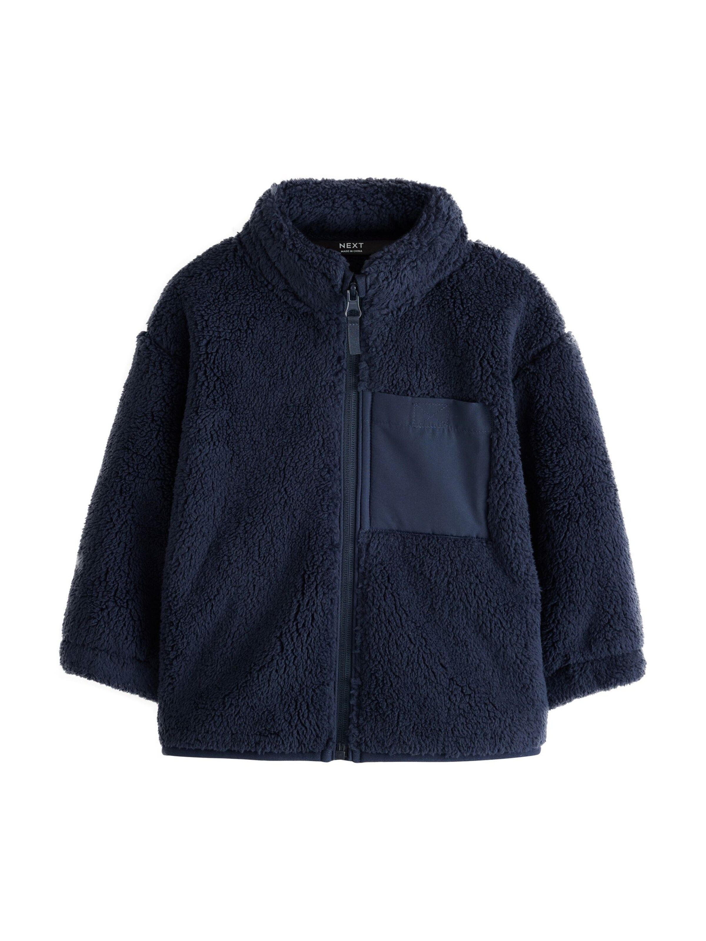 Next Fleece jas in Blauw: voorkant