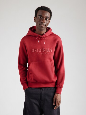 JACK & JONES Sweatshirt 'JORFREDERIKSBERG' in Red: front