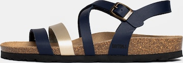 Sandalo con cinturino di Bayton in blu: frontale