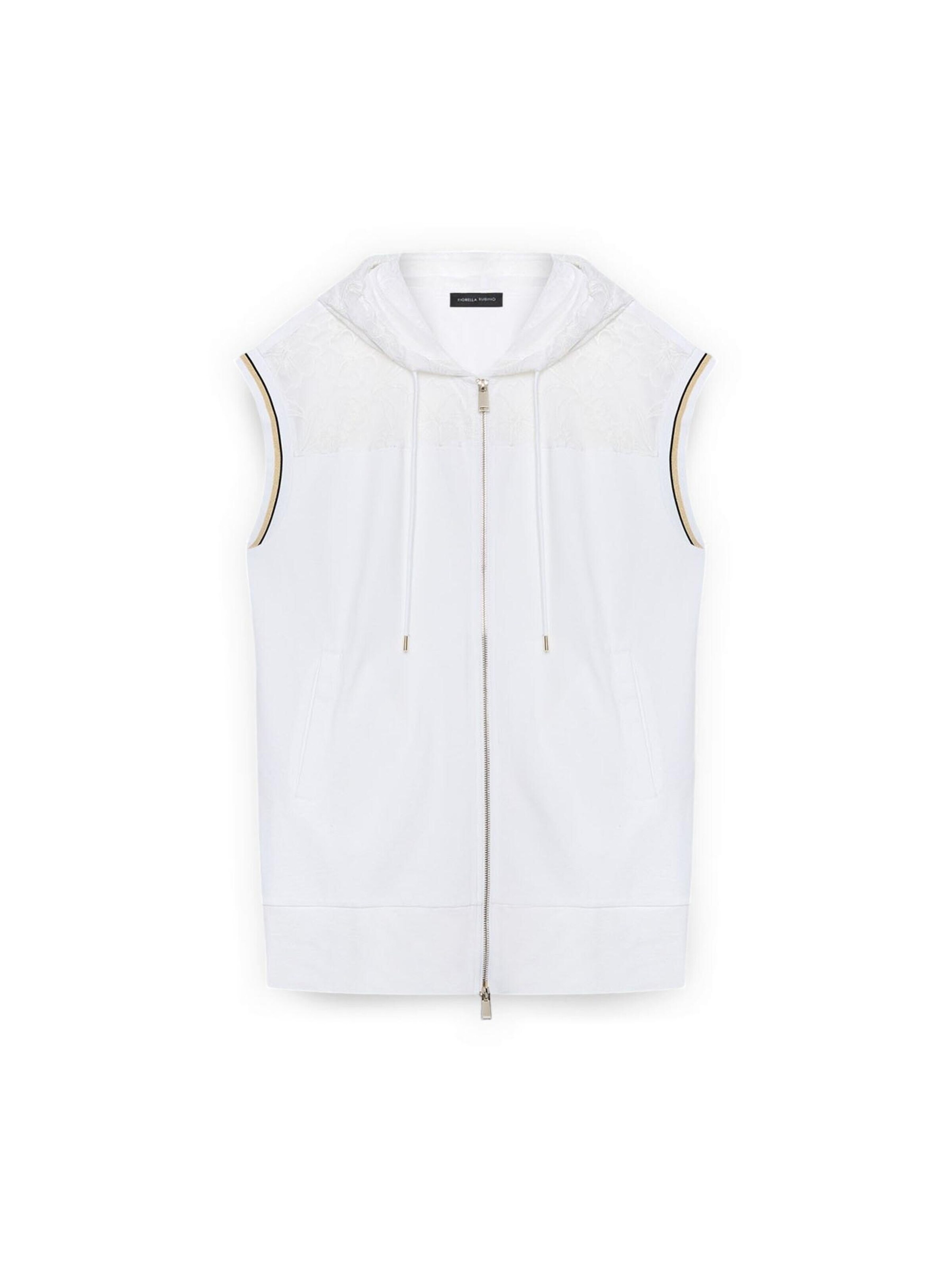Veste de survêtement Fiorella Rubino en blanc : devant