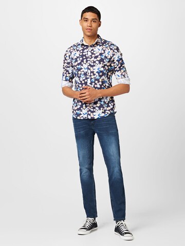 COLOURS & SONS Slim fit Button Up Shirt in Blue