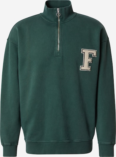 DAN FOX APPAREL Sweat-shirt 'Dave Heavyweight' en beige / vert foncé / noir, Vue avec produit