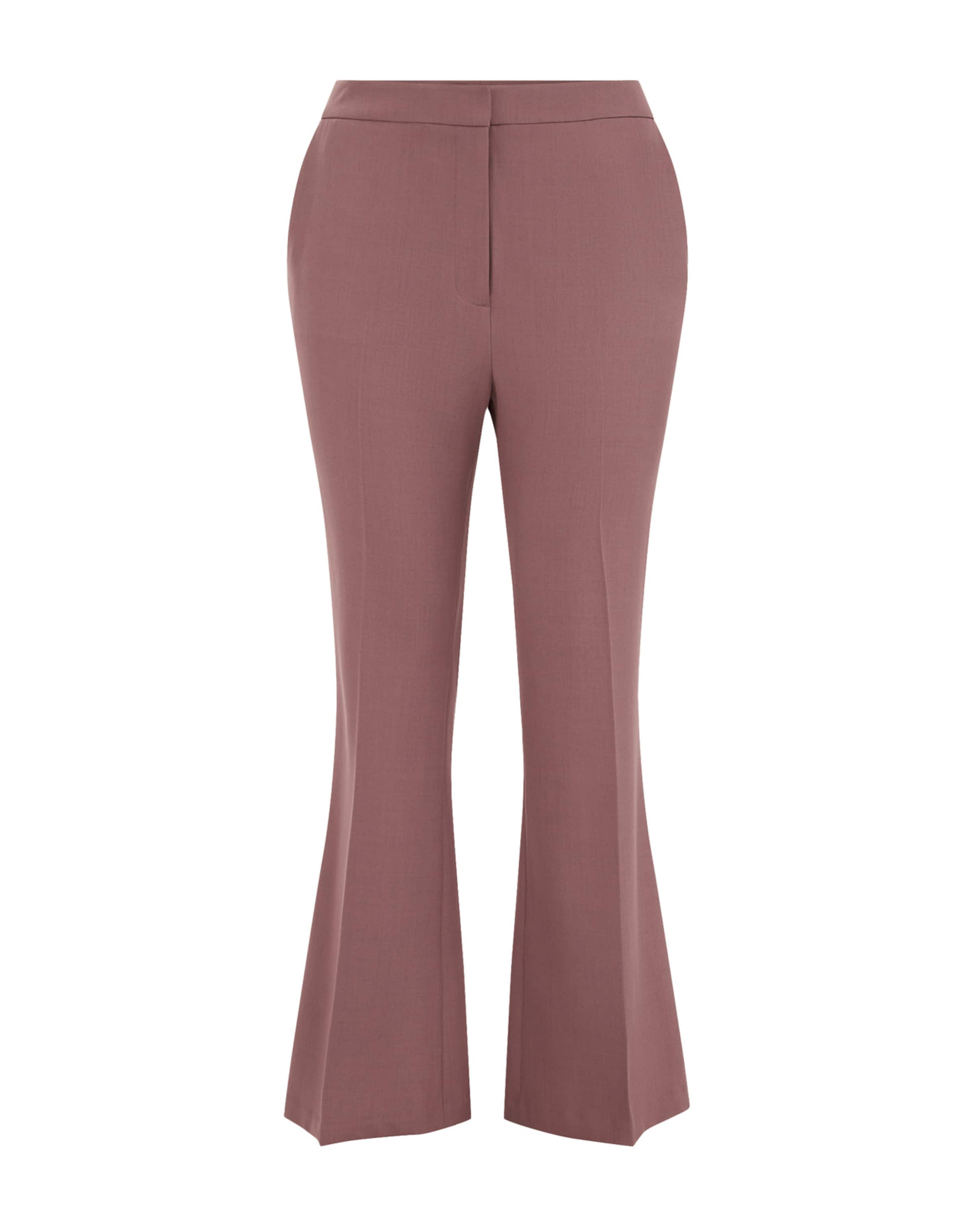 évasé Pantalon à plis WE Fashion en rose : devant