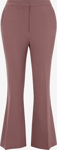 WE FashionFlared/zvonoliki kroj Hlače na crtu - roza boja: prednji dio