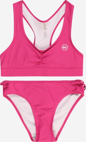 KIDS ONLYBustier Bikini 'MARIE' - roza boja: prednji dio